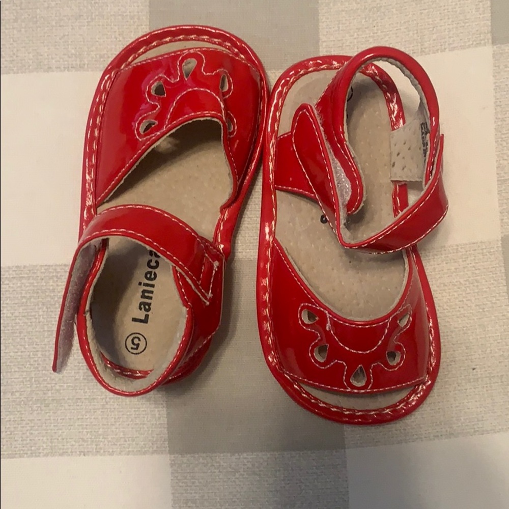 Laniecakes Red Squeaker Sandals